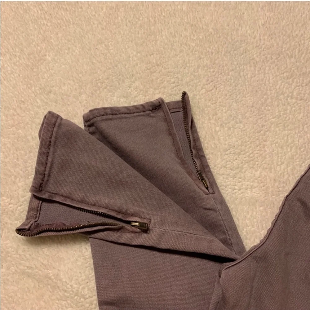 Free People Ankle Zip Skinny Jeans Dusty Purple